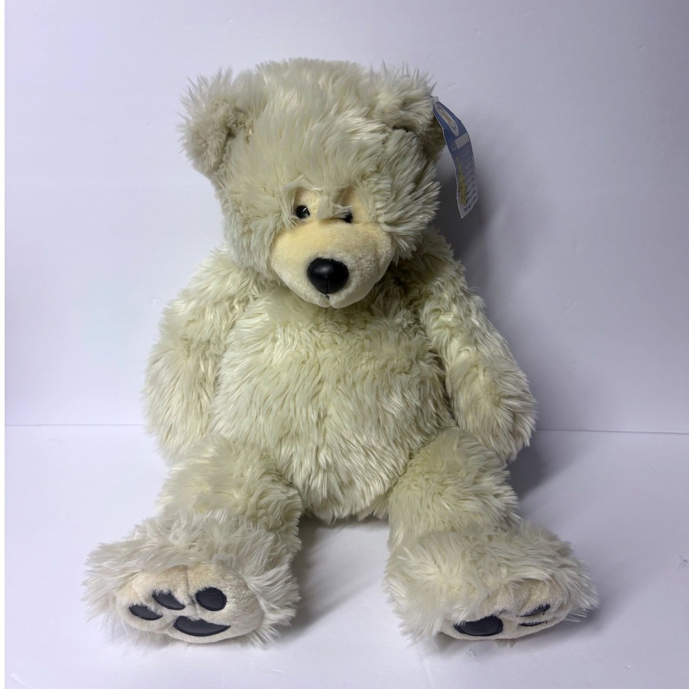 Vintage 1997 Build-A-Bear Workshop Polar Bear Plush Shaggy Floppy NWT 20 inches